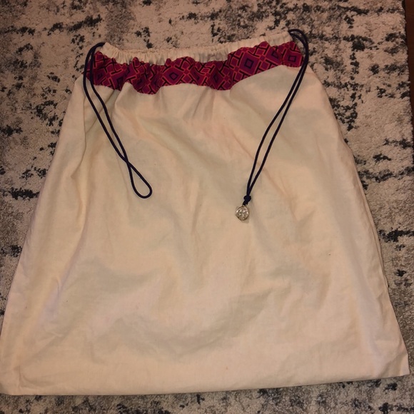 Tory Burch Half-Moon Balloon Stripe Satchel Bag - Picture 13 of 16